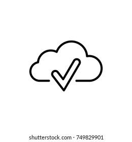 Modern computer cloud line icon. Premium pictogram isolated on a white background. Vector illustration. Stroke high quality symbol. Cloud icon in modern line style.