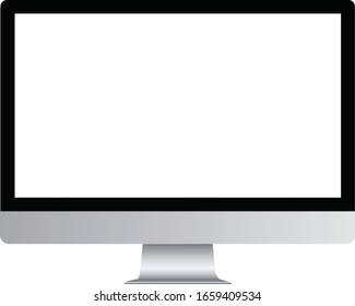 Modern computer desktop whaite screen 