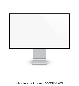 Modern computer display; screen isolated; realistic style vector mockup. Vector illustration  - Vector
