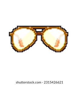 modern computer glasses game pixel art retro vector. bit modern computer glasses. old vintage illustration