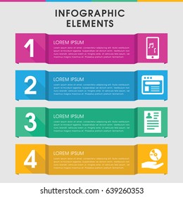 Modern computer infographic template. infographic design with computer icons includes resume, browser. can be used for presentation, diagram, annual report, web design.
