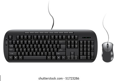 Modern Computer Keyboard And Mouse