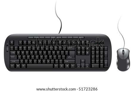 modern computer keyboard and mouse