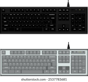 Modern Computer Keyboards Vector Models