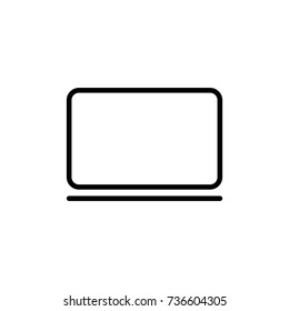 Modern computer line icon. Premium pictogram isolated on a white background. Vector illustration. Stroke high quality symbol. Monitor icon in modern line style.