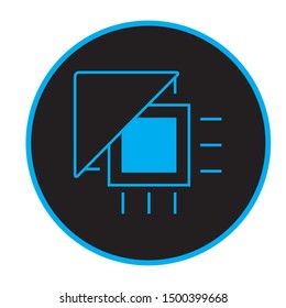 Modern computer line icons. The chipset flat vector design. Can be used for web design programming, application development, design interface