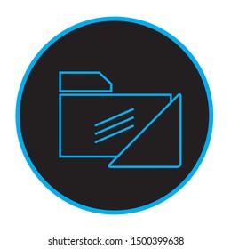Modern computer line icons. The folder flat vector design. Can be used for web design programming, application development, design interface