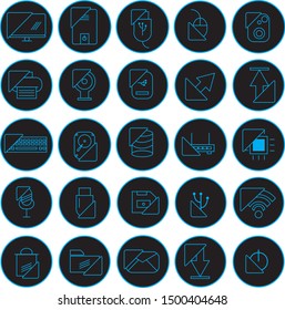 Modern computer line icons. The group icon flat vector design. Can be used for web design programming, application development, design interface