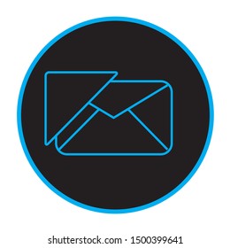Modern computer line icons. The mail flat vector design. Can be used for web design programming, application development, design interface
