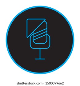 Modern computer line icons. The microphone flat vector design. Can be used for web design programming, application development, design interface