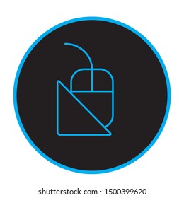 Modern computer line icons. The mouse flat vector design. Can be used for web design programming, application development, design interface