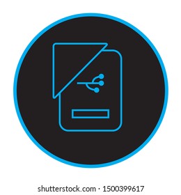 Modern computer line icons. The USB port flat vector design. Can be used for web design programming, application development, design interface