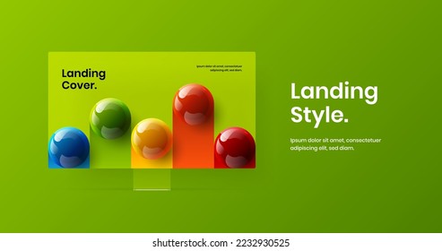Modern computer monitor mockup site screen concept. Creative web banner vector design layout.