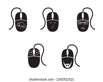 Icono Moderno del ratón del ordenador Isolación de material vector de material gráfico Isolación Ilustración . Imagen vectorial libre de regalías del ratón del equipo del icono. Vector de visores para el ratón de juego Icono Ilustración Símbolo vector de material .