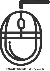 Modern Computer Mouse Icon Representing Technology and Productivity, Perfect for Business Concept Designs