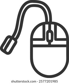 Modern Computer Mouse Icon Representing Technology and Productivity, Perfect for Business Concept Designs
