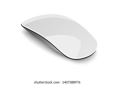 Modern computer mouse isolated on white background. Vector illustration. 