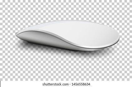Modern computer mouse isolated on transparent background. Vector illustration. 