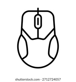 Modern computer mouse outline icon. Perfect vector symbol for technology, PC hardware, gaming, office equipment, and web navigation concepts.
