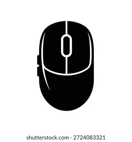 Mouse de computador moderno em design elegante preto e branco