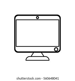 Modern computer screen icon vector illustration graphic design