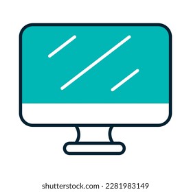 Modern computer technology icon isolated