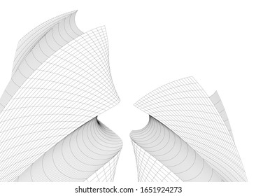 Modern concept architecture vector illustration