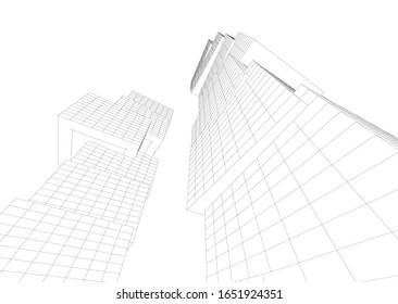 Arquitectura conceptual moderna ilustración vectorial