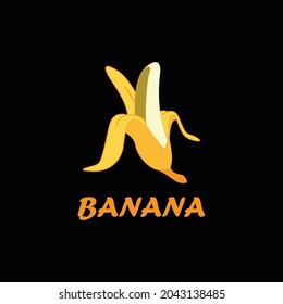 Modern concept of a banana vector logo illustration