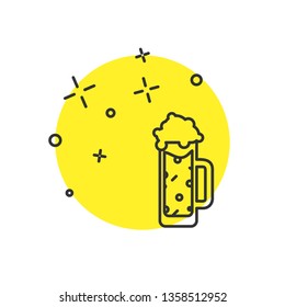 Modern concept Beer icon. Beer glass symbol for your web site design