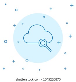 Modern concept Cloud Search Icon Isolated Vector Illustration