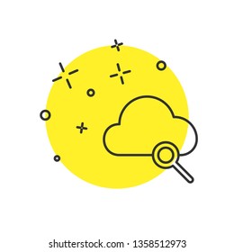 Modern concept Cloud Search Icon Isolated Vector Illustration