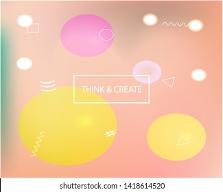 Modern concept in color pattern. EPS. Vector illustration presentation. Amazing splash and spreading spot. Pink flashy, polyvariant, cool, color pattern.