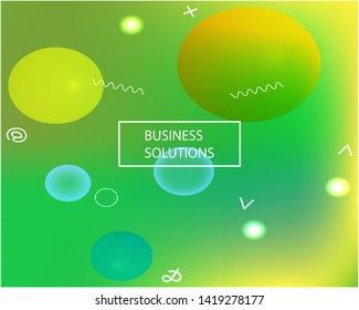 Modern concept in color pattern. EPS. Vector illustration flyer. Exclusive splash and spreading spot. Green flashy, polyvariant, cool, color pattern.