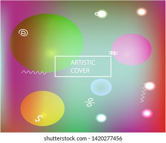 Modern concept in color pattern. EPS. Vector illustration cover. Nice splash and spreading spot. Violet flashy, polyvariant, cool, color pattern.