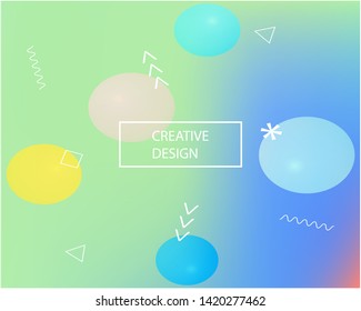 Modern concept in color pattern. EPS. Vector illustration space. Pretty splash and spreading spot. Blue flashy, polyvariant, cool, color pattern.