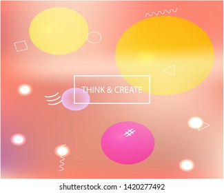 Modern concept in color pattern. EPS. Vector illustration presentation. Random splash and spreading spot. Pink flashy, polyvariant, cool, color pattern.