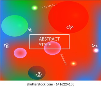 Modern concept in color pattern. Interesting splash and spreading spot. Vector illustration show. Red flashy, polyvariant, cool, color pattern.
