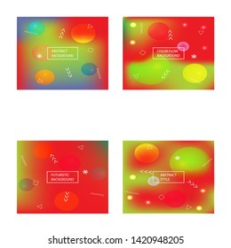 Modern concept in color pattern. Interesting splash and spreading spot. EPS. Vector illustration presentation. Red flashy, polyvariant, cool, color pattern.