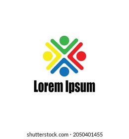 Modernes Konzept des Community-Team-Logos, Vektorgrafik