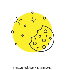 Modern concept Cookie icon. Biscuit cookie or biscotti vector icon