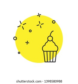 Modern concept Cup cake icon. Dessert symbol