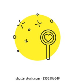 Modern concept Diagnostics. Magnify vector icon
