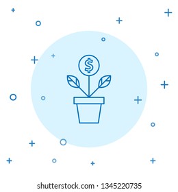 Modern concept Dollar plant vector icon sign symbol. Money tree
