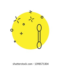 Modern concept Ear stick icon. Care and hygiene. Bath and makeup symbols.
