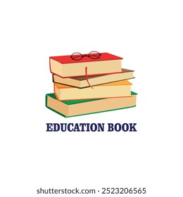 Modern concept educational book logo, vector illustration