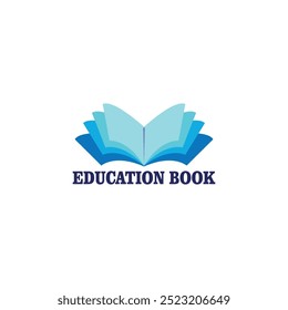 Modern concept educational book logo, vector illustration