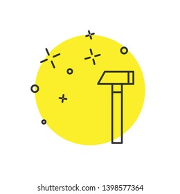 Modern concept Hammer Icon for your web site design, app, logo.
