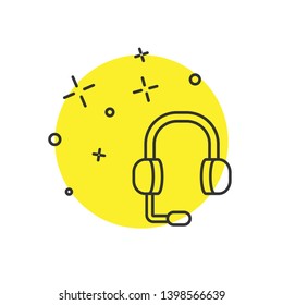 Modern concept Headphone vector icon