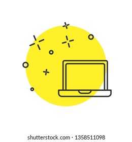 Modern concept Laptop Icon. Computer symbol for your web site design